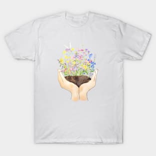 wildflowers on hand T-Shirt